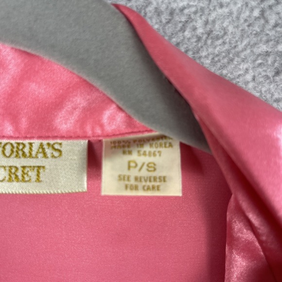 VTG Victorias Secret Gold Label Satin Night Shirt Womens S Pink Quiet Luxury - Picture 8 of 8